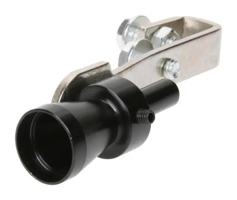 Auto Endrohre Auto-Auspuffrohr-Endrohrspitze Aluminiumlegierung Größe S Universal-Auto-Turbo-Sound-Whistle Schalldämpfer Auspuffrohr(Schwarz) von WEKPOPMEVL