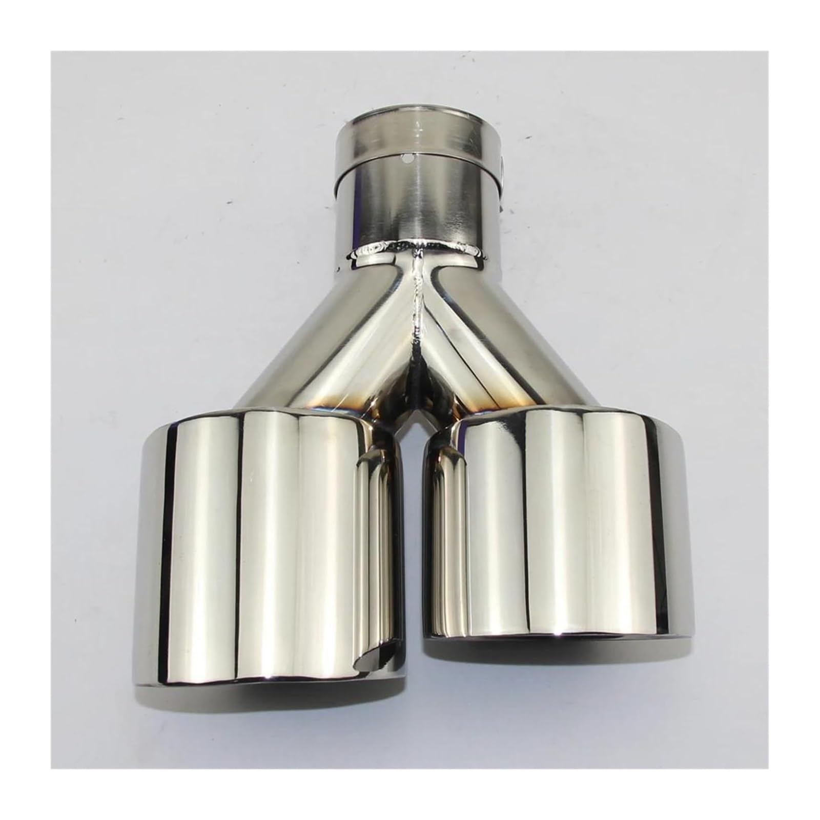 Auto Endrohre Auto-Auspuffrohr-Endrohrspitze Aus Edelstahl Und Hellem Gesicht Y-Typ Doppelauslass Gerades Rand-Auspuffrohr-Endrohr(60mm out 89mm) von WEKPOPMEVL