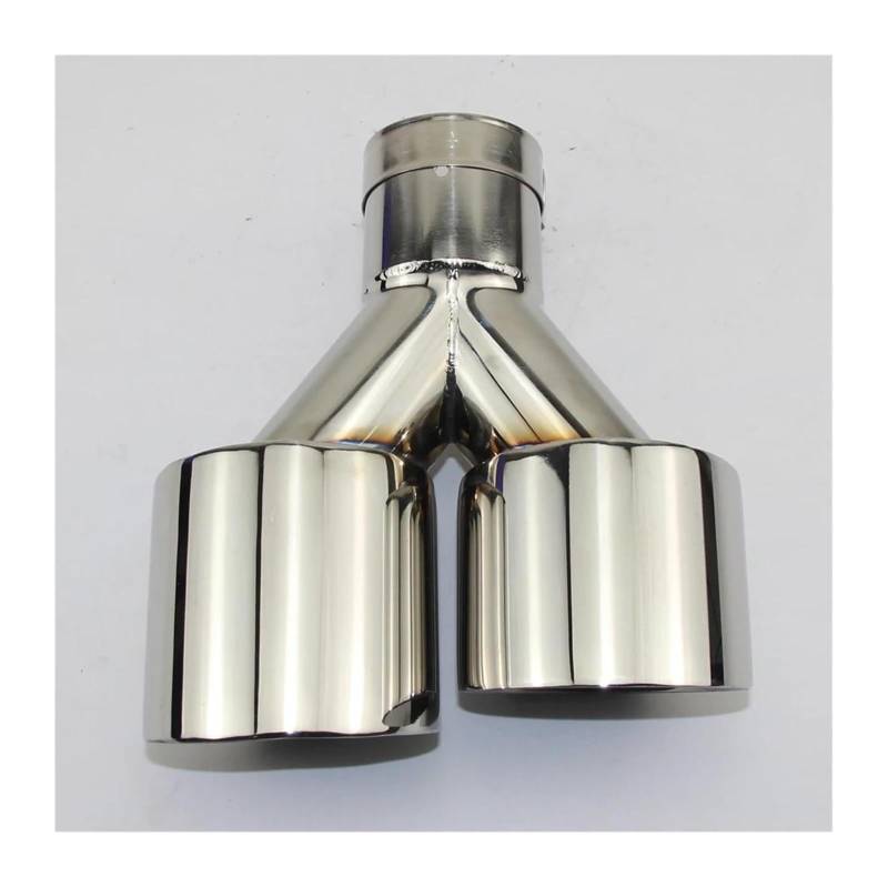 Auto Endrohre Auto-Auspuffrohr-Endrohrspitze Aus Edelstahl Und Hellem Gesicht Y-Typ Doppelauslass Gerades Rand-Auspuffrohr-Endrohr(60mm out 89mm) von WEKPOPMEVL