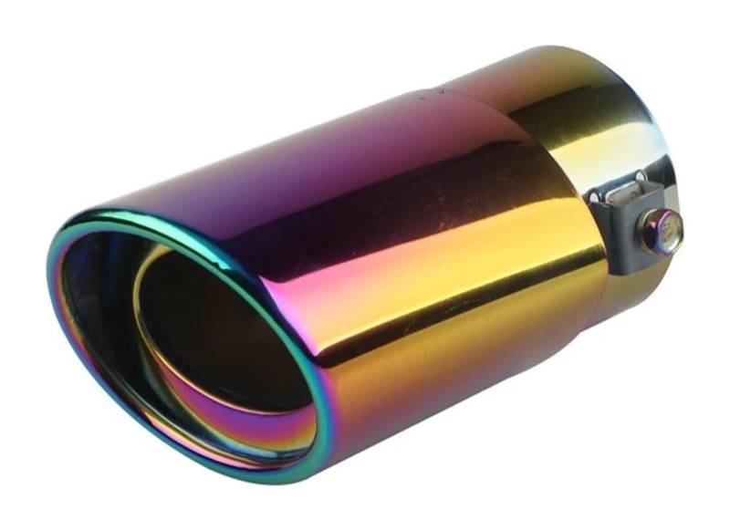 Auto Endrohre Auto-Auspuffrohr-Endrohrspitze Auto-Auspuff-Schalldämpfer-Spitze Einzelauslass Auto-Heck-Heck-Auspuffanlage Universal-Heckschalldämpfer(C Straight) von WEKPOPMEVL