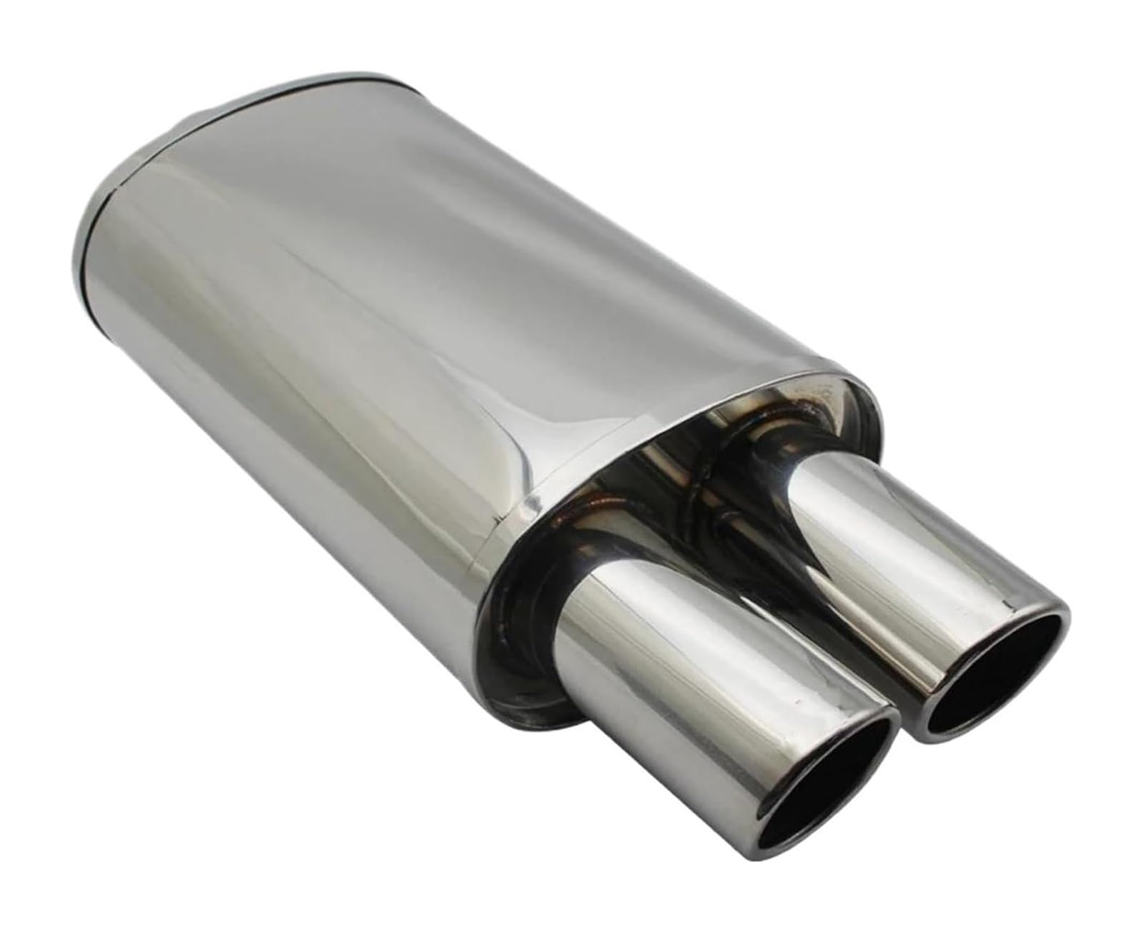 Auto Endrohre Auto-Auspuffrohr-Endrohrspitze Autozubehör Abgasanlagen Schalldämpfer Poliert Universal-Schalldämpfer Doppelter Export 63 Mm(Silver 63MM) von WEKPOPMEVL