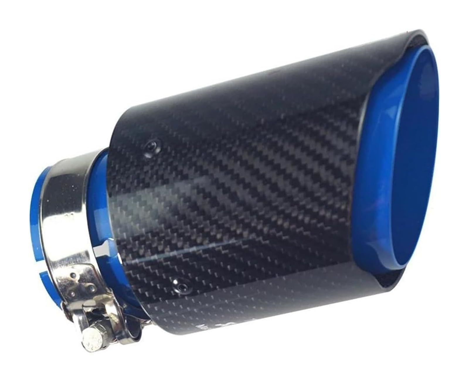 Auto Endrohre Auto-Auspuffrohr-Endrohrspitze Glänzende Kohlefaser-Auto-Auspuffrohr Modifiziertes Universalzubehör Schalldämpfer-Endrohrspitze(BLUE In60-Out89) von WEKPOPMEVL