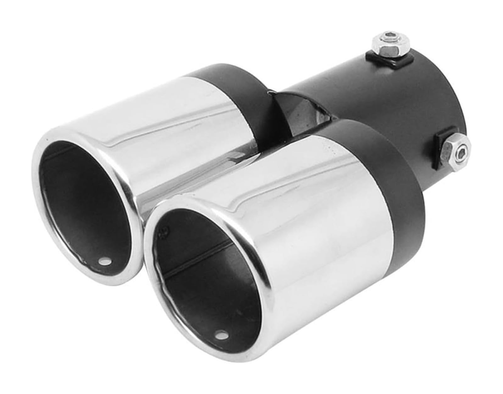 Auto Endrohre Auto Schalldämpfer Endrohr Auto Schwanz Throat Modifizierte Auspuffrohr Silber Farbe Doppel Outlets Endrohr Schwanz Abdeckung Auto Auspuff Spitze(1) von WEKPOPMEVL