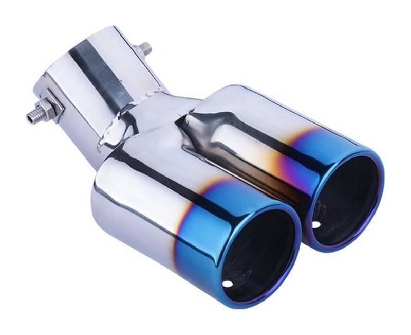 Auto Endrohre Auto Schalldämpfer Endrohr Auto Schwanz Throat Modifizierte Auspuffrohr Silber Farbe Doppel Outlets Endrohr Schwanz Abdeckung Auto Auspuff Spitze(4) von WEKPOPMEVL