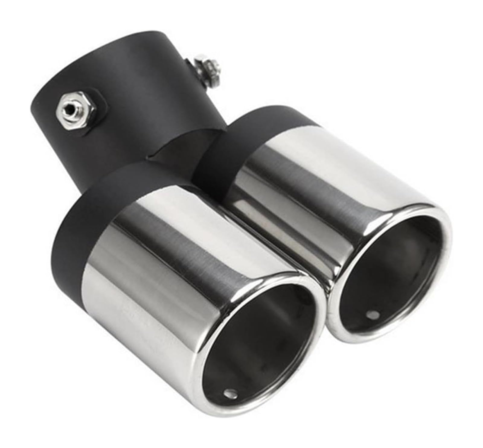 Auto Endrohre Auto Schalldämpfer Endrohr Auto Schwanz Throat Modifizierte Auspuffrohr Silber Farbe Doppel Outlets Endrohr Schwanz Abdeckung Auto Auspuff Spitze(6) von WEKPOPMEVL