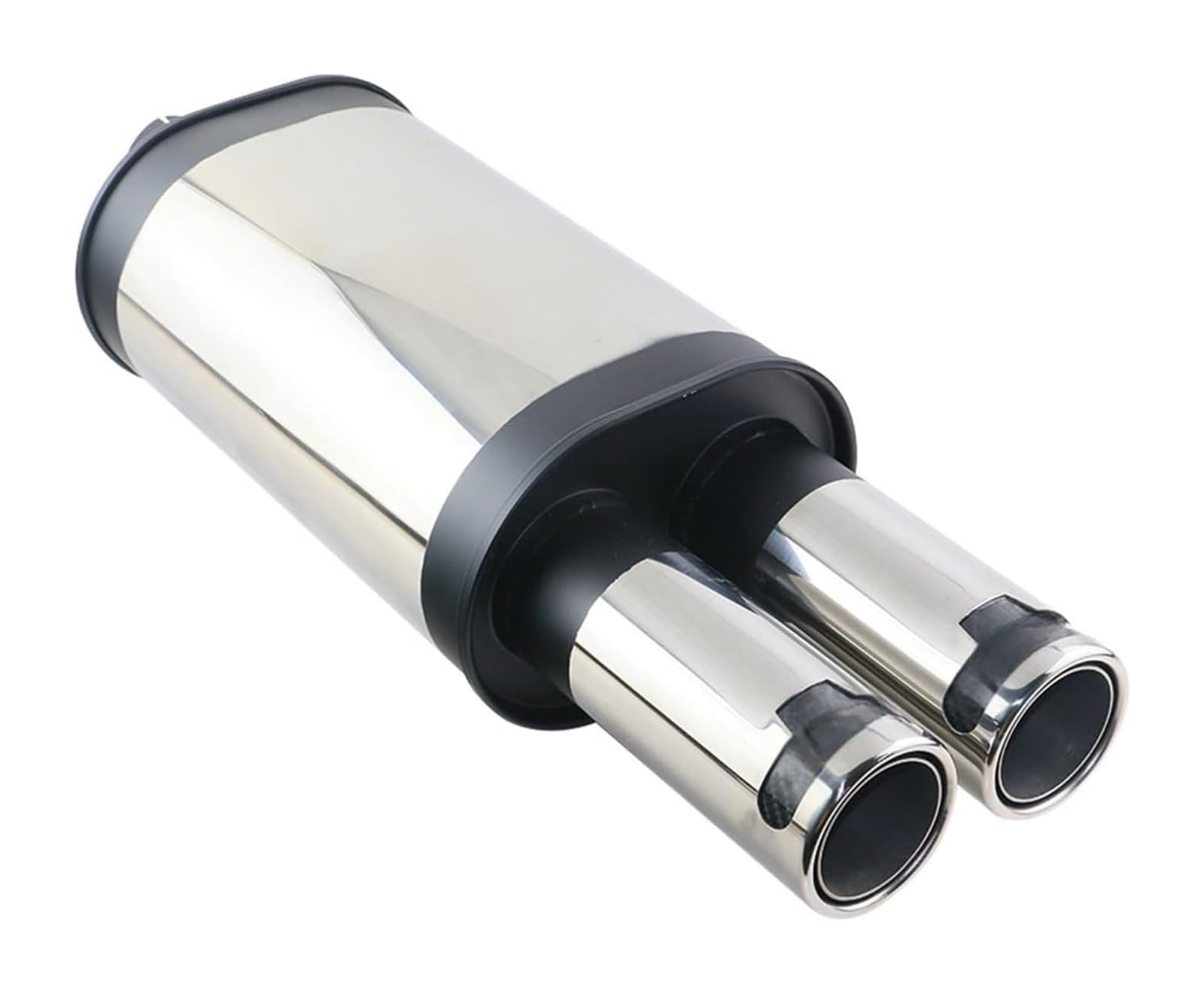 Auto Endrohre Auto Schalldämpfer Endrohr Universal Auspuff Hinten Schalldämpfer Auto Auspuffrohr 76mm 89mm Dual Outlet Schalldämpfer Auto Auspuff Spitze(BZ85606f-RM) von WEKPOPMEVL