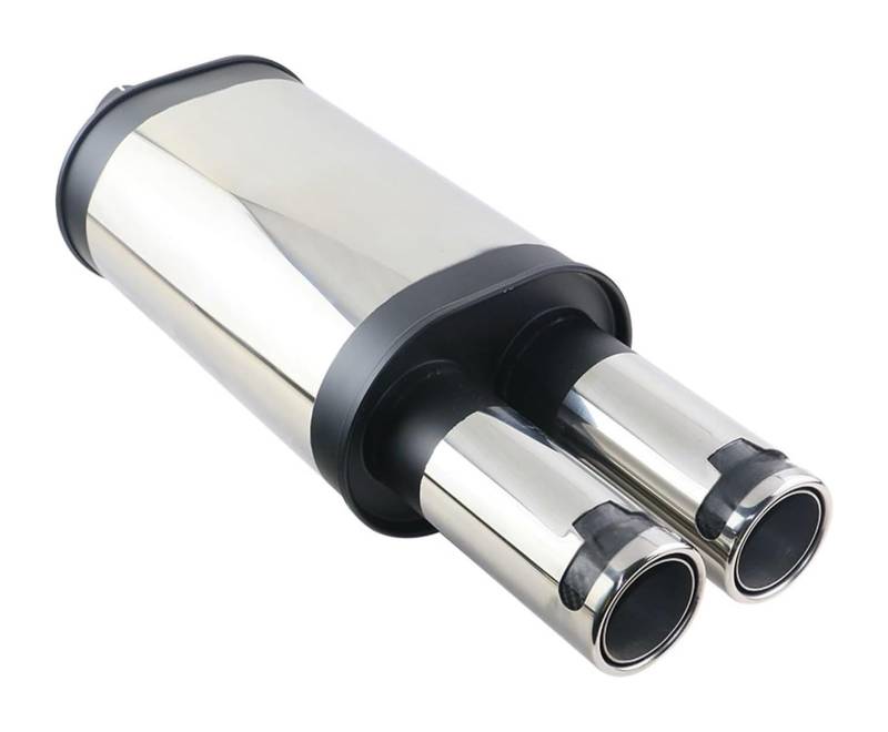 Auto Endrohre Auto Schalldämpfer Endrohr Universal Auspuff Hinten Schalldämpfer Auto Auspuffrohr 76mm 89mm Dual Outlet Schalldämpfer Auto Auspuff Spitze(BZ85606f-RM) von WEKPOPMEVL
