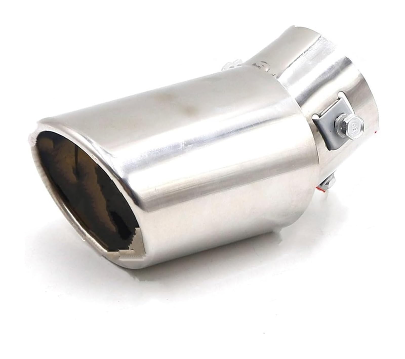 Auto Endrohre Auto-Schalldämpfer-Endrohr Universal-Schalldämpfer-Winkel/Gerades Rohr Modifiziertes Auto-Heck-Kehle-Liner-Rohr BX101197 Auto-Auspuffspitze(Elbow Silver) von WEKPOPMEVL