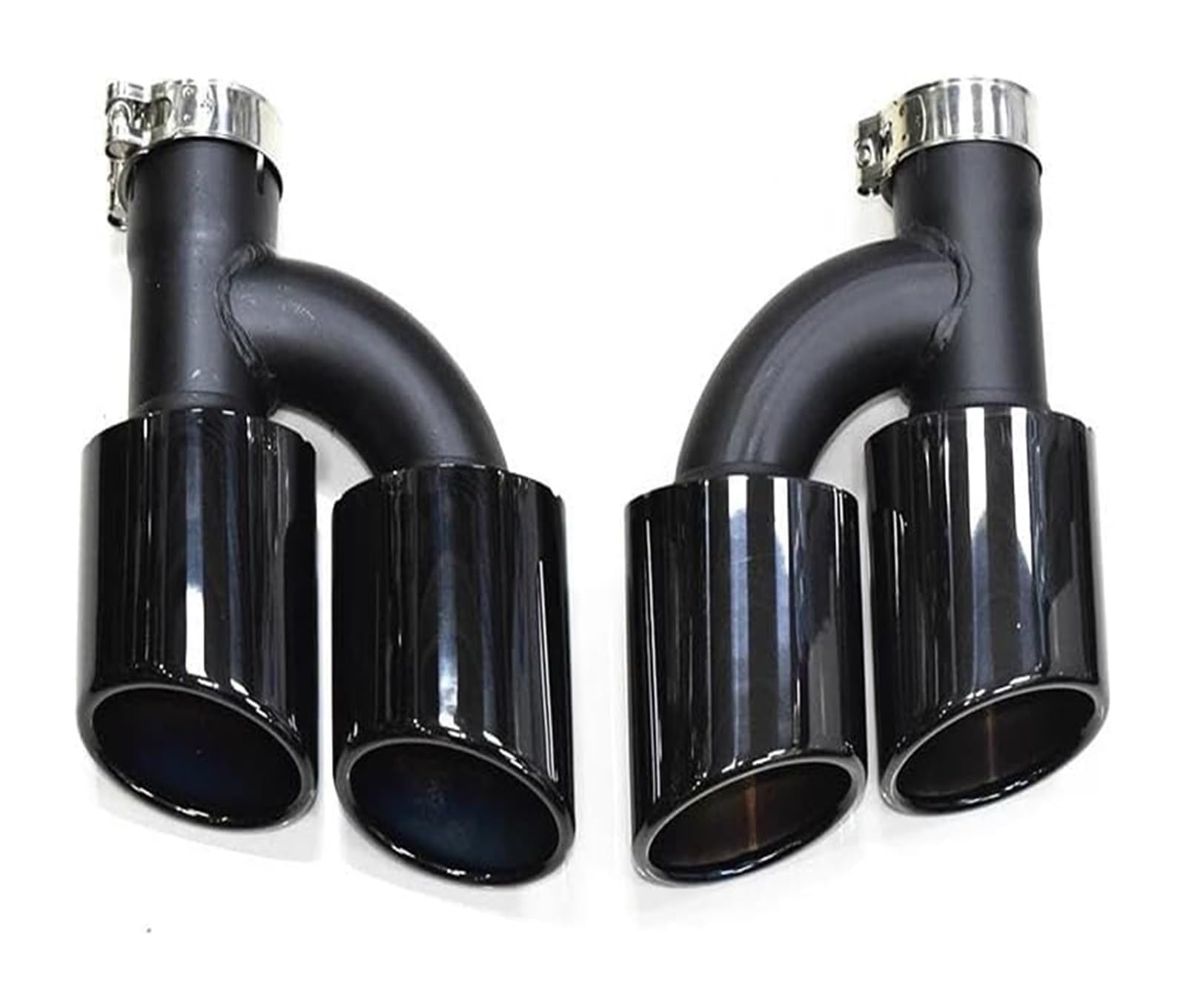 Auto Endrohre Für A4 A5 A6 A7 Bis Zu S4 S5 S6 S7 Schwarz Schalldämpfer Spitze 60mm Endrohr Auto Auspuffrohr Endrohr Spitze Auto Hinten Doppelauspuffrohr(Black A) von WEKPOPMEVL