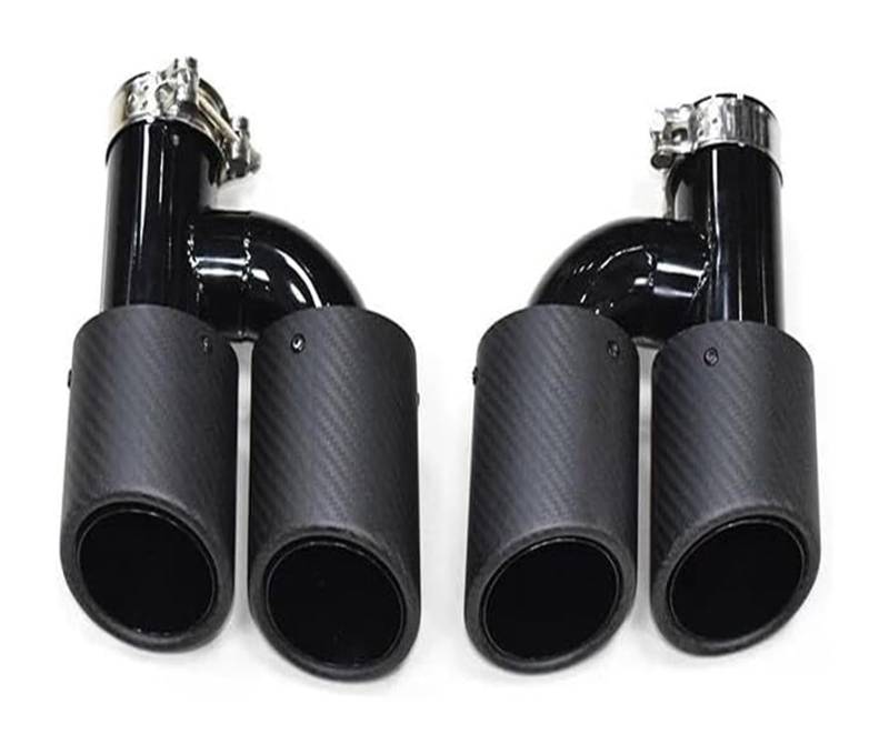 Auto Endrohre Für A4 A5 A6 A7 Bis Zu S4 S5 S6 S7 Schwarz Schalldämpfer Spitze 60mm Endrohr Auto Auspuffrohr Endrohr Spitze Auto Hinten Doppelauspuffrohr(Black B) von WEKPOPMEVL