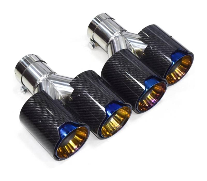 Auto Endrohre Für B&MW Dual-Auspuffspitze Y-Form Schalldämpferspitze Endrohr Auto-Auspuffspitze Auto-Schalldämpfer-Endrohr Universal-Auspuffrohr(Glossy Blue) von WEKPOPMEVL