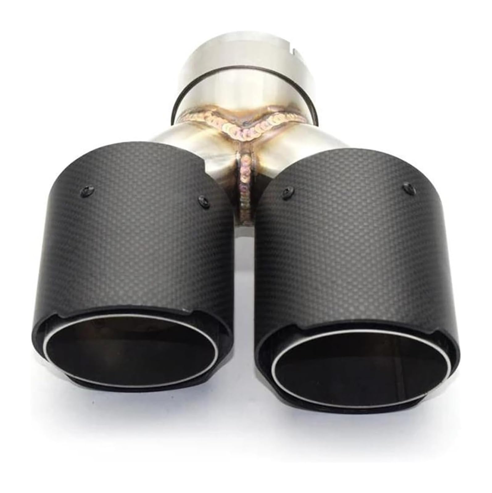Auto Endrohre Für B&MW E90 Auto-Auspuffrohrspitze Endrohr 60 Mm Einlassdüse 1 Stück Dual-Out-Auspuffspitze 304 Edelstahl-Schalldämpfer(Carbon Fiber 1 pcs) von WEKPOPMEVL