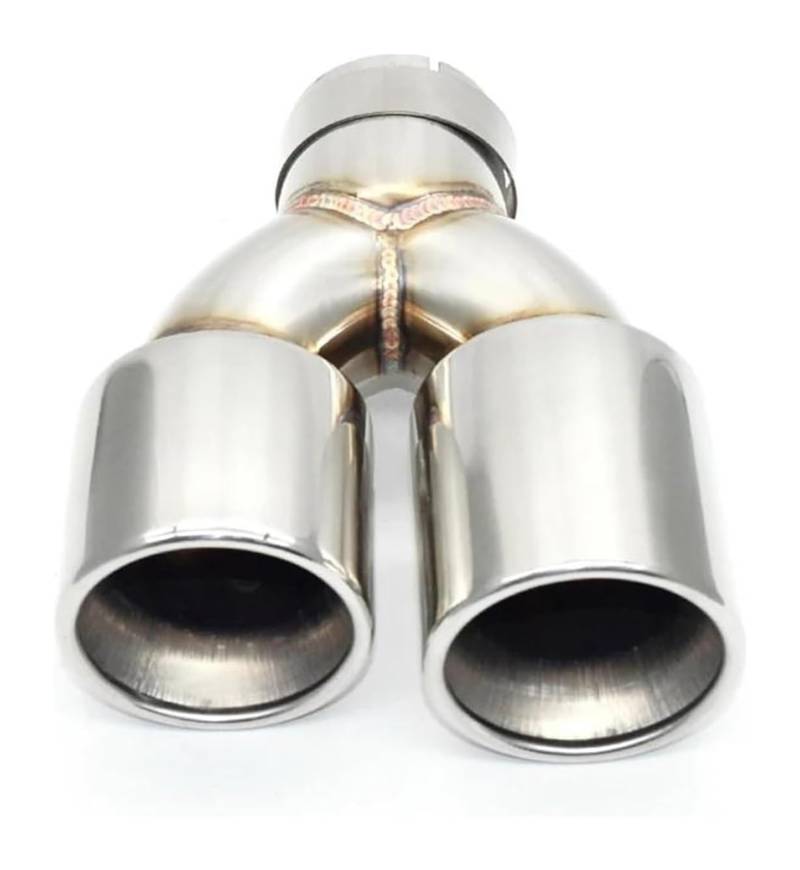 Auto Endrohre Für B&MW E90 Auto-Auspuffrohrspitze Endrohr 60 Mm Einlassdüse 1 Stück Dual-Out-Auspuffspitze 304 Edelstahl-Schalldämpfer(Silver 1 pcs) von WEKPOPMEVL
