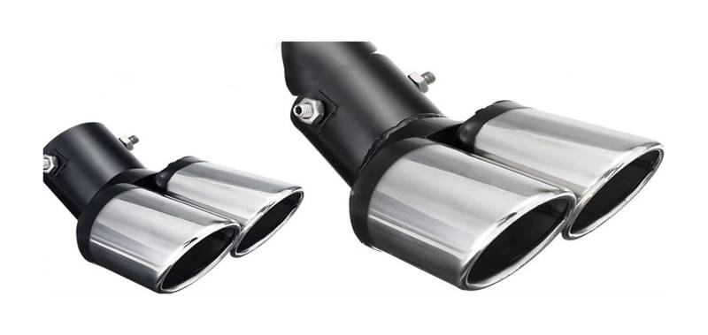 Auto Endrohre Für B&enz Auto-Endrohr Edelstahl Gebogen Dual-Auslass Auspuffblende Schalldämpfer Universalrohre Auspuff-Endrohrspitze(2) von WEKPOPMEVL