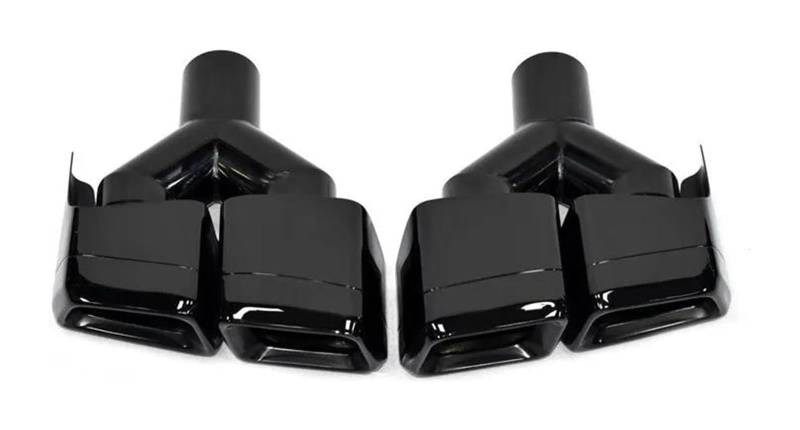Auto Endrohre Für B&enz Für W204 Für W212 Für W218 Auspuffspitzen Schalldämpfer Auspuffendrohr Auto Heckstoßstange Turboschalldämpfer 4 Ausgänge(R2 Style Black) von WEKPOPMEVL