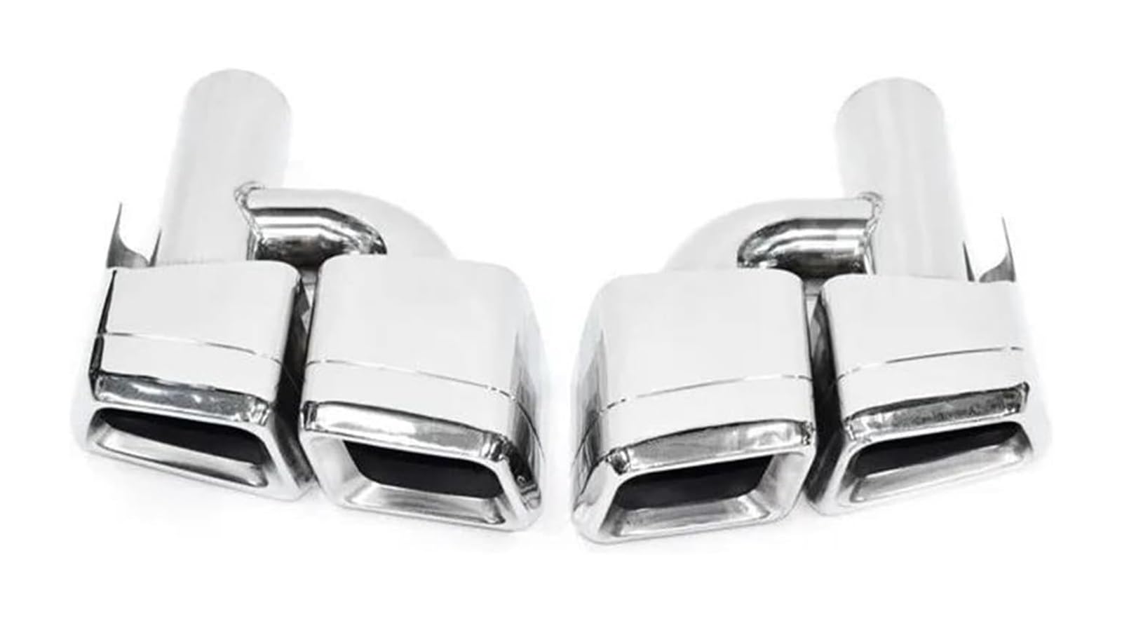Auto Endrohre Für B&enz Für W204 Für W212 Für W218 Auspuffspitzen Schalldämpfer Auspuffendrohr Auto Heckstoßstange Turboschalldämpfer 4 Ausgänge(Y Style Silver) von WEKPOPMEVL