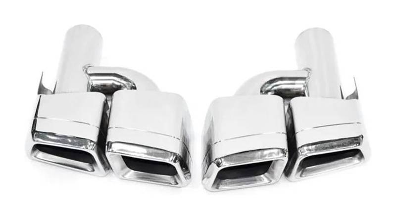 Auto Endrohre Für B&enz Für W204 Für W212 Für W218 Auspuffspitzen Schalldämpfer Auspuffendrohr Auto Heckstoßstange Turboschalldämpfer 4 Ausgänge(Y Style Silver) von WEKPOPMEVL