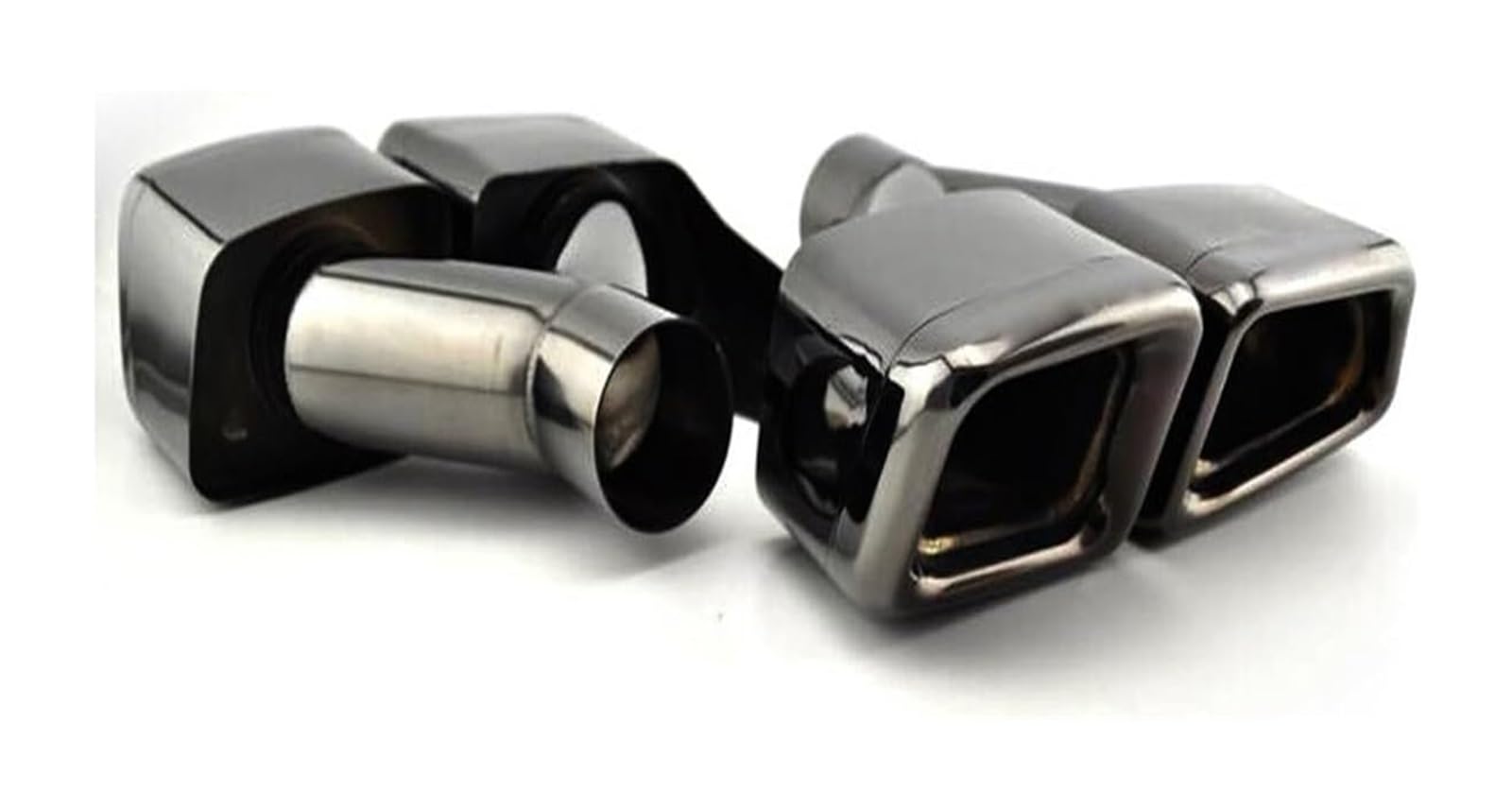 Auto Endrohre Für B&enz Für W212 Für W205 Für W204 Für CLS-Klasse Für W218 Vier Auslassrohr Auto-Auspuffspitze Auto-Schalldämpfer-Endrohr Hintere Stoßstange(Schwarz) von WEKPOPMEVL