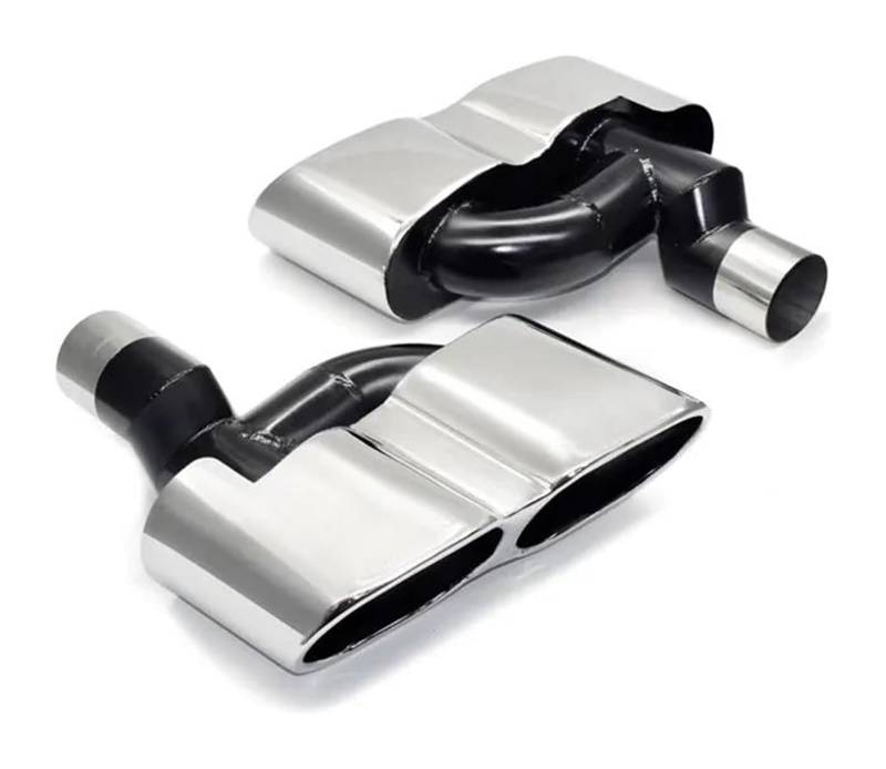Auto Endrohre Für B&enz Für W221 Für S300 Für S350 Auspuffrohr-Schalldämpfer-Schnittstelle 60 Mm Auspuffspitzen Endrohr 1 Paar Auspuffspitze(Curved) von WEKPOPMEVL