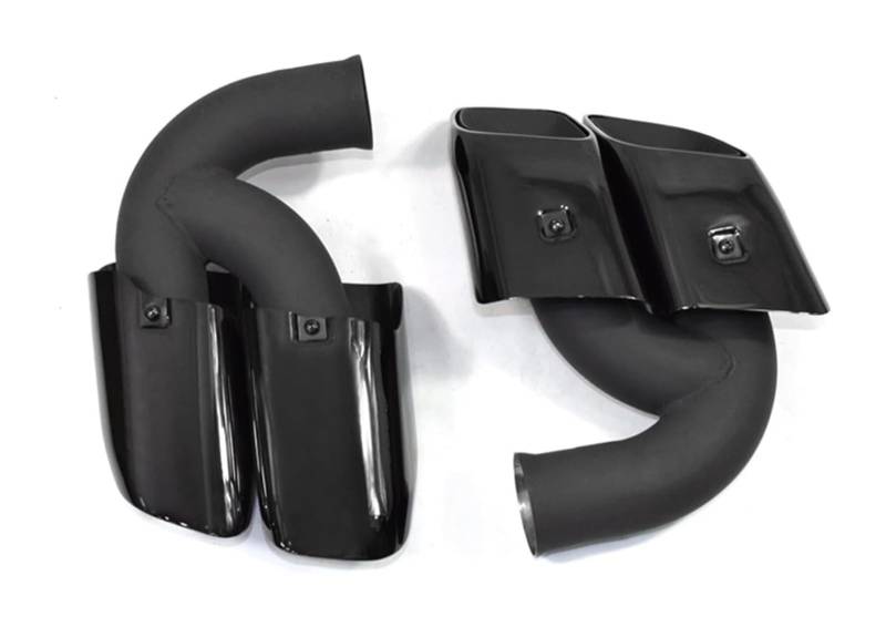 Auto Endrohre Für Cayenne 2010-2014 Turbo Schalldämpfer Spitze Auto Auspuffrohr Abgasanlage Düse Auto Auspuff Spitze Auto Schalldämpfer Endrohr(Black Short) von WEKPOPMEVL