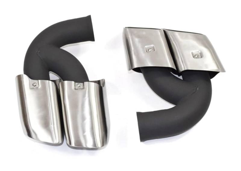 Auto Endrohre Für Cayenne 2010-2014 Turbo Schalldämpfer Spitze Auto Auspuffrohr Abgasanlage Düse Auto Auspuff Spitze Auto Schalldämpfer Endrohr(Silver A Long) von WEKPOPMEVL