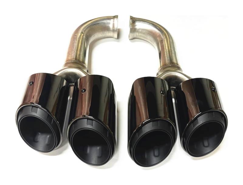 Auto Endrohre Für Cayenne 2011 2012 2013 2014 Für V6 Quad Tipps Auto Schwarz Runde Loch Schwanz Air Outlet Vent Endrohr Körper Kit Auto Auspuff Spitze von WEKPOPMEVL