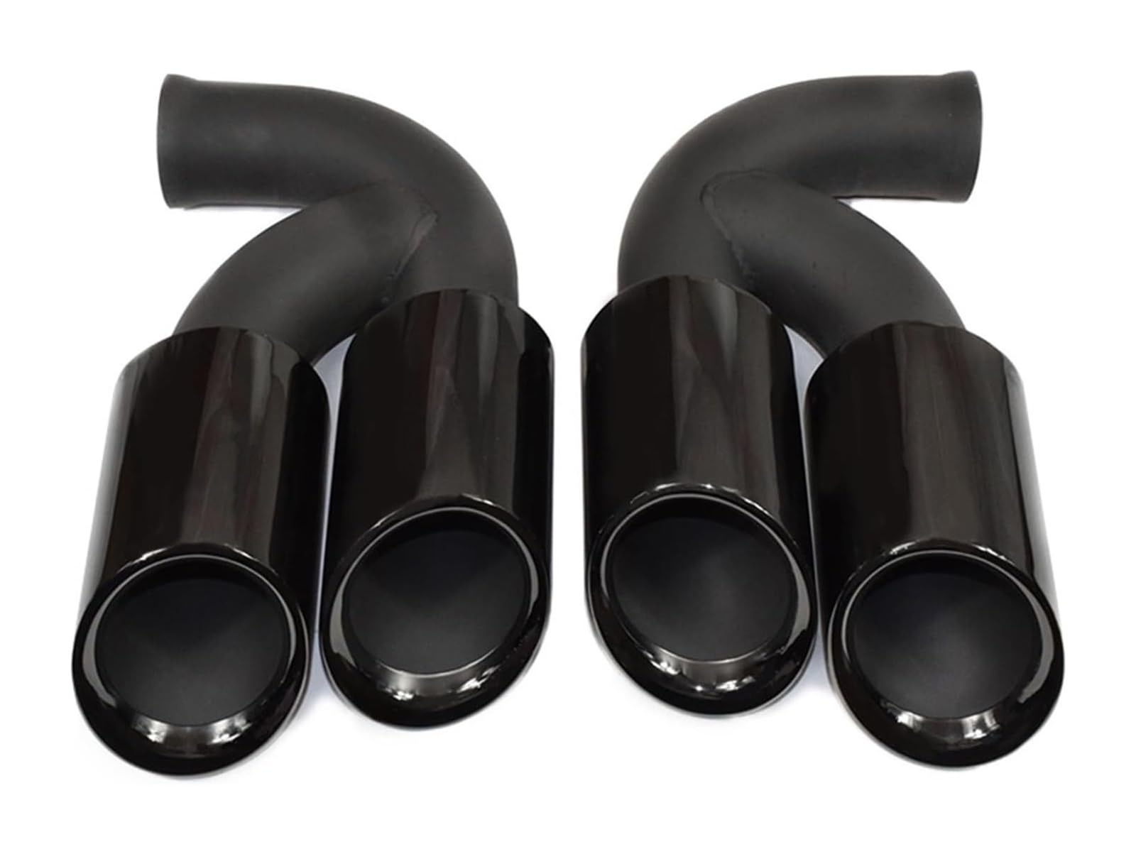 Auto Endrohre Für Cayenne 2011-2014 Hinteres Auspuffrohr Abgassystem Schalldämpfer Auto-Auspuffspitze Auto-Schalldämpfer-Endrohr(Black Long) von WEKPOPMEVL