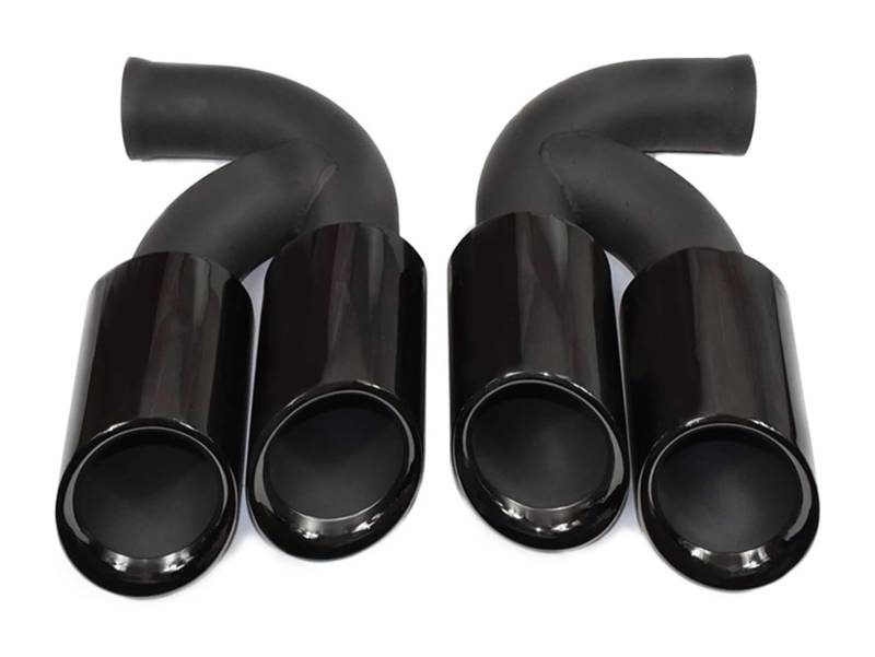 Auto Endrohre Für Cayenne 2011-2014 Hinteres Auspuffrohr Abgassystem Schalldämpfer Auto-Auspuffspitze Auto-Schalldämpfer-Endrohr(Black Long) von WEKPOPMEVL