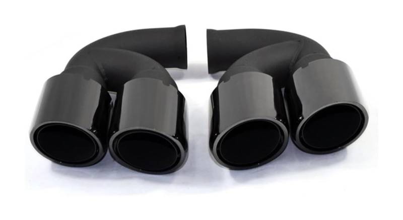 Auto Endrohre Für Cayenne 2011–2014 Schwarzes Hinteres Auspuffrohr Abgasanlage Schalldämpfer Auto-Auspuffspitze Auto-Schalldämpfer-Endrohr(Black Short) von WEKPOPMEVL