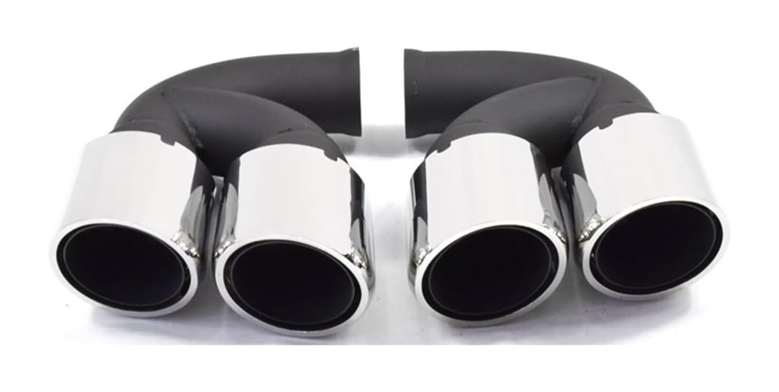 Auto Endrohre Für Cayenne 2011–2014 Schwarzes Hinteres Auspuffrohr Abgasanlage Schalldämpfer Auto-Auspuffspitze Auto-Schalldämpfer-Endrohr(Silver B Short) von WEKPOPMEVL