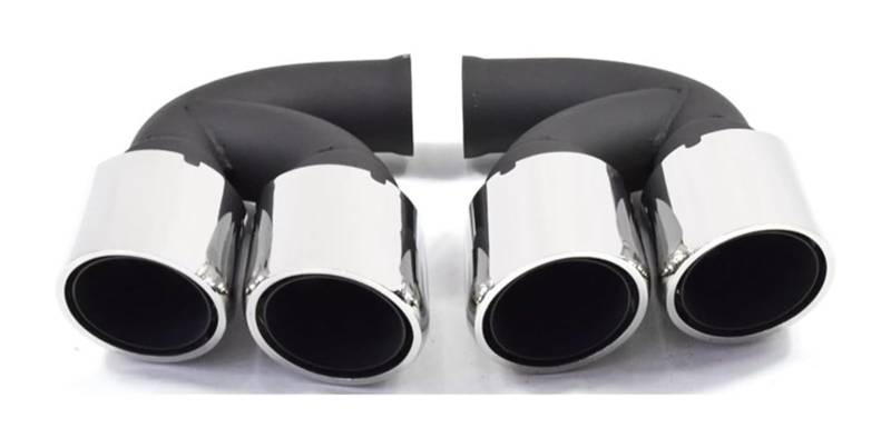 Auto Endrohre Für Cayenne 2011–2014 Schwarzes Hinteres Auspuffrohr Abgasanlage Schalldämpfer Auto-Auspuffspitze Auto-Schalldämpfer-Endrohr(Silver B Short) von WEKPOPMEVL