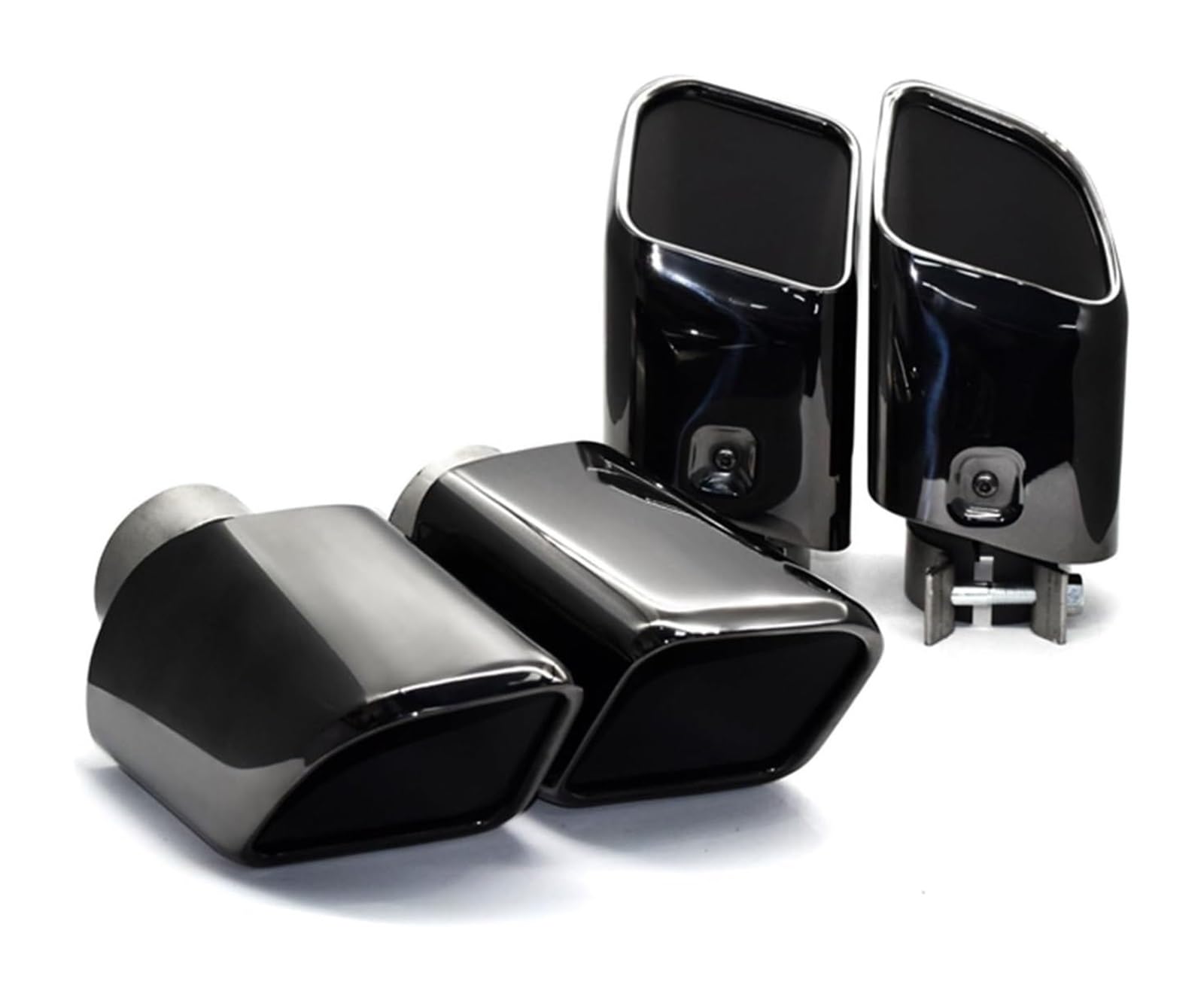 Auto Endrohre Für Cayenne Stil Universal Auto Auspuffrohr Schalldämpfer Spitze Auto Auspuff Auto Auspuff Spitze Auto Schalldämpfer Endrohr(Schwarz) von WEKPOPMEVL