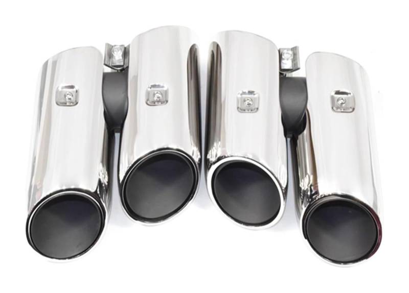 Auto Endrohre Für Macan 2019 2020 Schalldämpfer Spitze Schwarz Auspuffrohr Auto Auspuffrohr Auto Auspuff Spitze Endrohr(Silver B) von WEKPOPMEVL