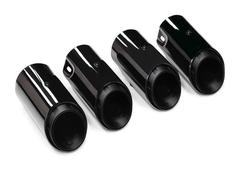 Auto Endrohre Für Macan 3,0 T 2019 Schalldämpfer Spitze Edelstahl Auspuffrohr Silber Schwarz Endrohr Auto Stecker In Düse Auto Auspuff Spitze(4 PCS Black B) von WEKPOPMEVL