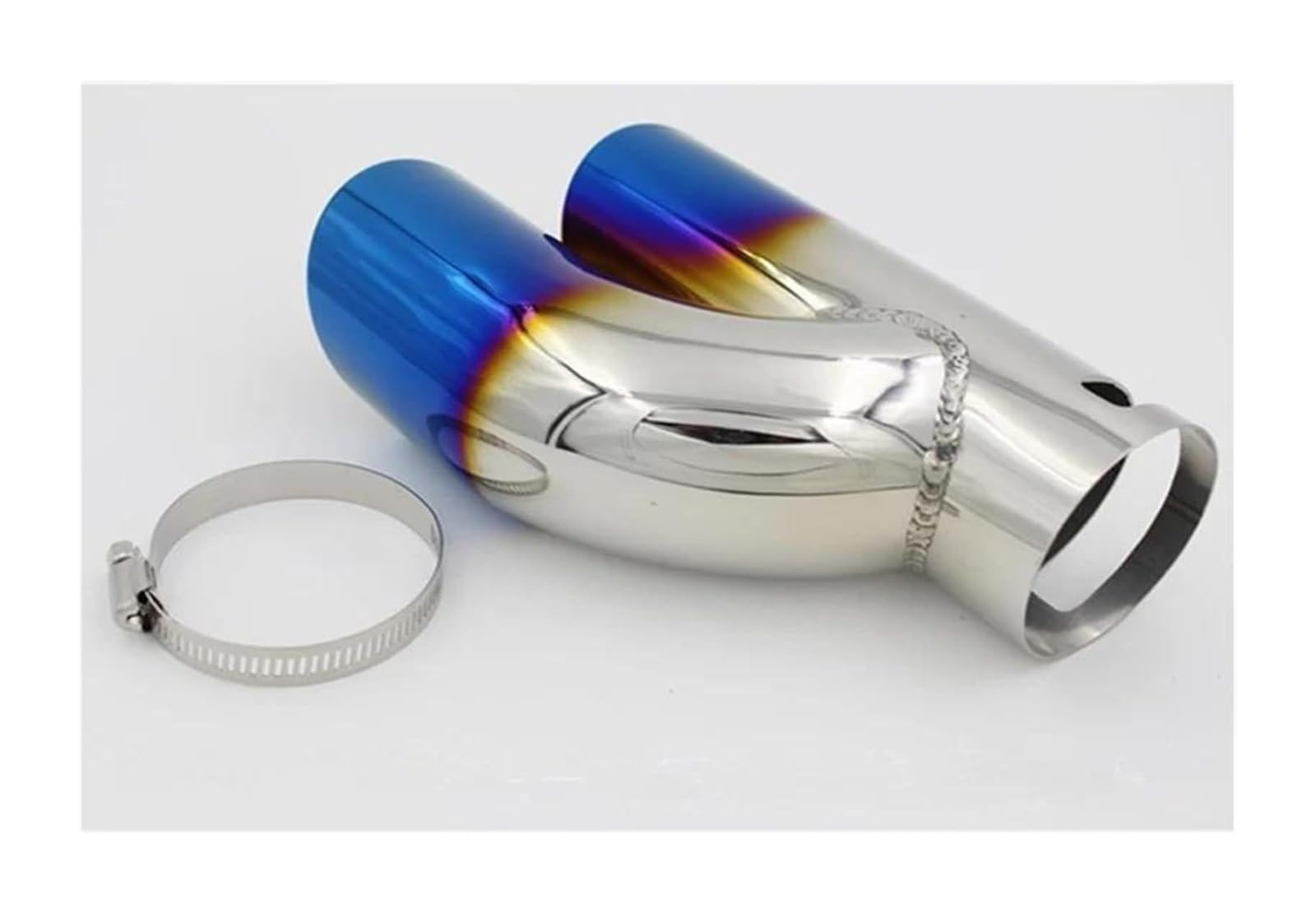 Auto Endrohre Für Octavia Für A5 Für A7 2009-2015 Auspuff Tipps Schalldämpfer Auspuff Schwanz Ende Rohr Auto Auspuff End Tip Schalldämpfer Abdeckung(Twin outlet Blue) von WEKPOPMEVL