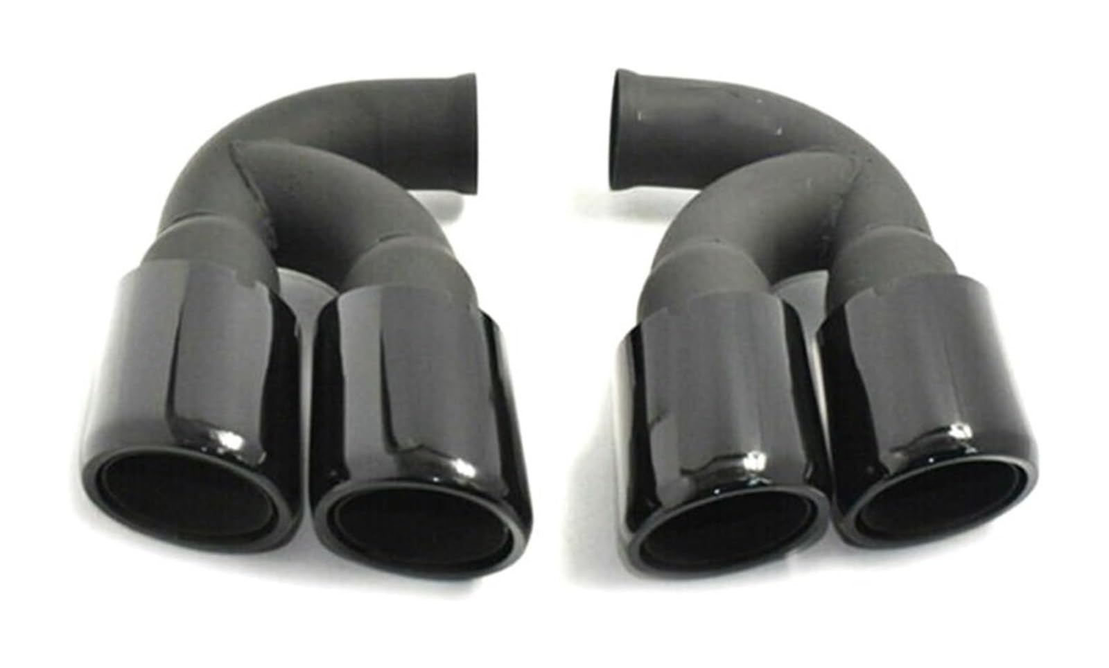 Auto Endrohre Für P&orsche Für Cayenne S 2010–2014 Auto-Hinterauspuffrohr Schalldämpfer Heckkehle Auspuffanlagen Spitzenabdeckung Verkleidung Autospiegel Poliert(Short Black) von WEKPOPMEVL