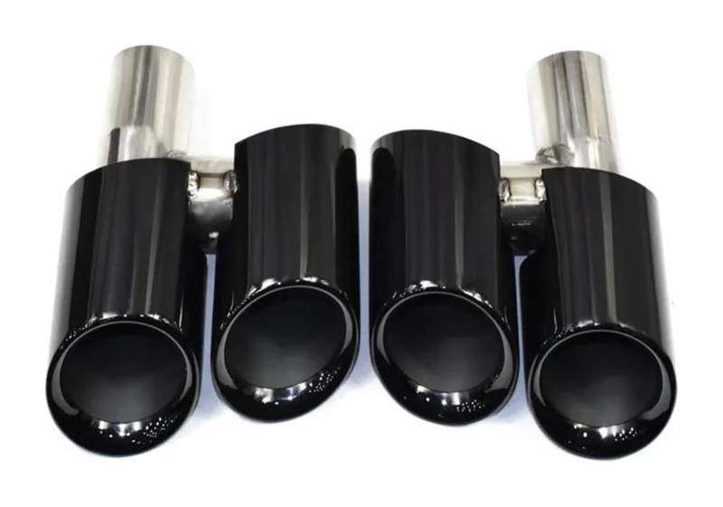 Auto Endrohre Für Panamera 2009-2013 Exhuast Rohr Schalldämpfer Spitze Auspuff Tipps Schalldämpfer Auspuff Endrohr Auto Quad Auspuff Spitze(Schwarz) von WEKPOPMEVL