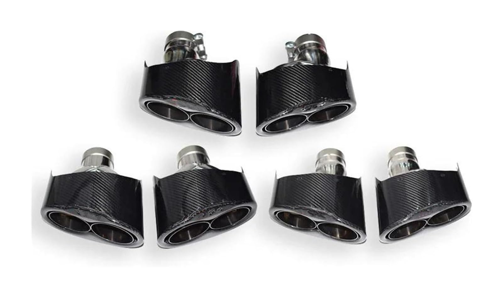Auto Endrohre Für RS4 RS5 RS6 RS7 Endrohr Tipe Throat Auto Auspuff Endrohr Spitze 1 Paar Edelstahl Auspuff Schalldämpfer Rohr(A) von WEKPOPMEVL
