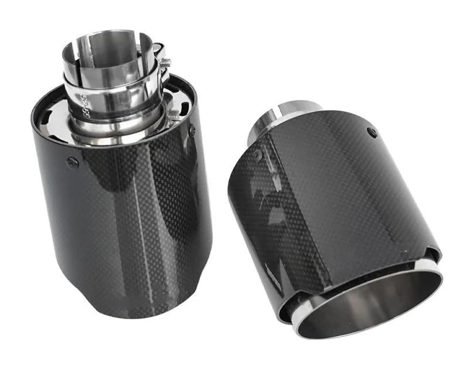 Auto Endrohre Für T&oyota Für RAV4 Für Harrier Für Venza Auto Auspuff Endrohr Spitze Rohre Stille Rahmen Abdeckung Schalldämpfer Hinten Schwanz Kehle Liner(Black Carbon Fiber A) von WEKPOPMEVL
