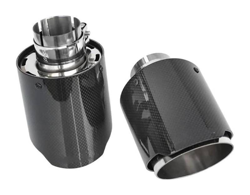 Auto Endrohre Für T&oyota Für RAV4 Für Harrier Für Venza Auto Auspuff Endrohr Spitze Rohre Stille Rahmen Abdeckung Schalldämpfer Hinten Schwanz Kehle Liner(Black Carbon Fiber A) von WEKPOPMEVL