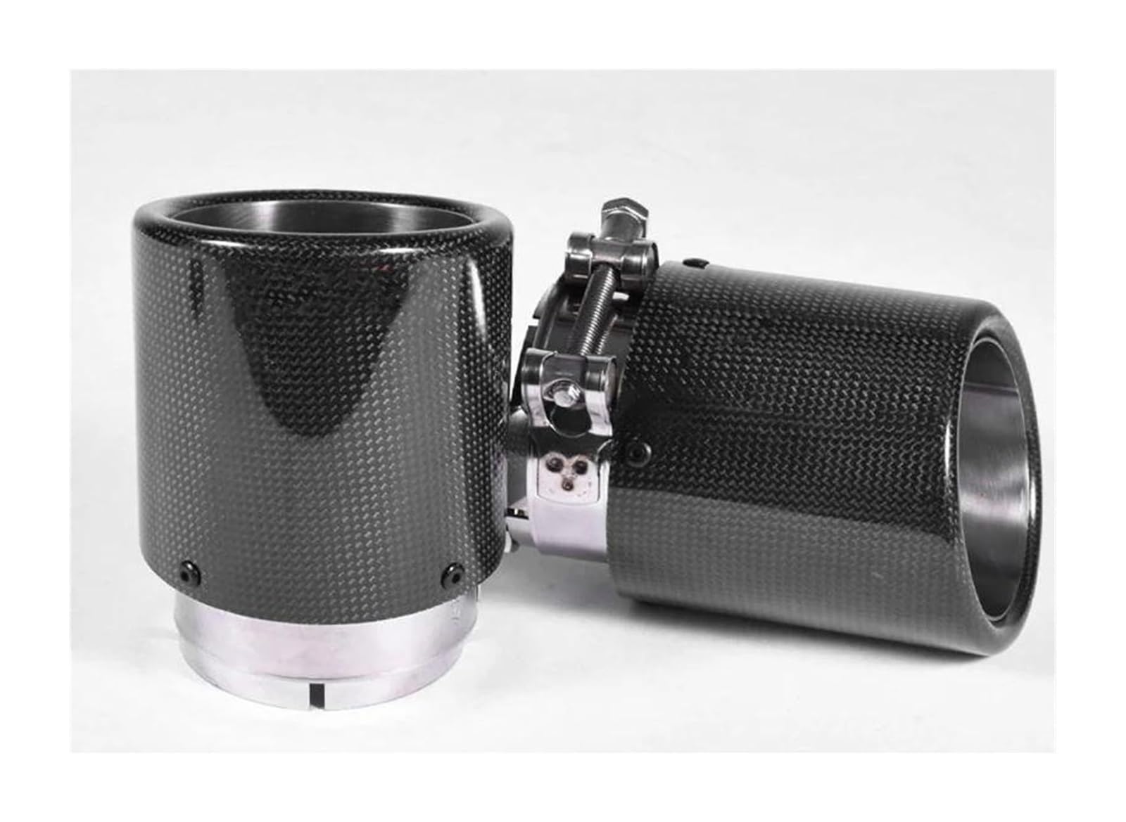 Auto Endrohre Für T&oyota Für RAV4 Für Harrier Für Venza Auto Auspuff Endrohr Spitze Rohre Stille Rahmen Abdeckung Schalldämpfer Hinten Schwanz Kehle Liner(Black Carbon Fiber B) von WEKPOPMEVL