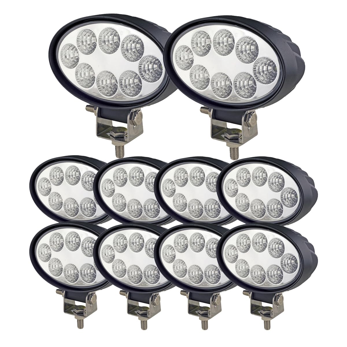 WELLIT 10 Stück 24W Oval Led Arbeitsscheinwerfer Worklight Scheinwerfer SUV Offroad Arbeitslicht 12V24V WELLIT 10 Stück 24W Oval Led Arbeitsscheinwerfer Worklight Scheinwerfer SUV Offroad Arbeitslicht 12V24V von WELLIT
