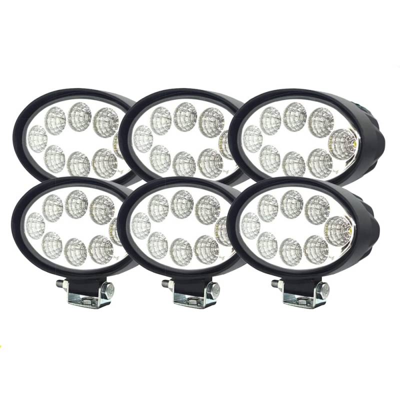 WELLIT 6x 24w Oval Led Arbeitsscheinwerfer Scheinwerfer Offroad 12V24V Fluchtlicht Arbeitslicht IP68 Traktor SUV von WELLIT