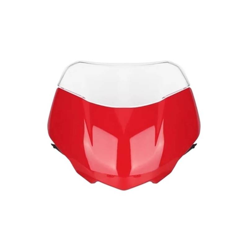 Windschutzscheibe Windabweiser Für Street Für Triple 765RS 765 RS Für Moto2 2023 Motorrad Frontscheibe Windschutz Wind Bildschirm Schild Spoiler Deflektor(Bright Red Set) von WENDMY