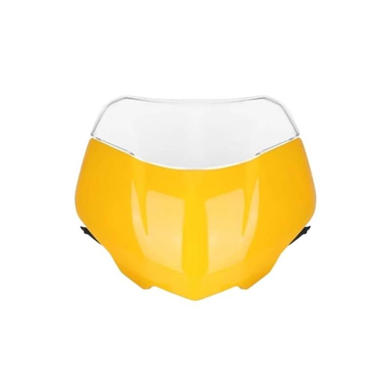 Windschutzscheibe Windabweiser Für Street Für Triple 765RS 765 RS Für Moto2 2023 Motorrad Frontscheibe Windschutz Wind Bildschirm Schild Spoiler Deflektor(Bright Yellow Set) von WENDMY