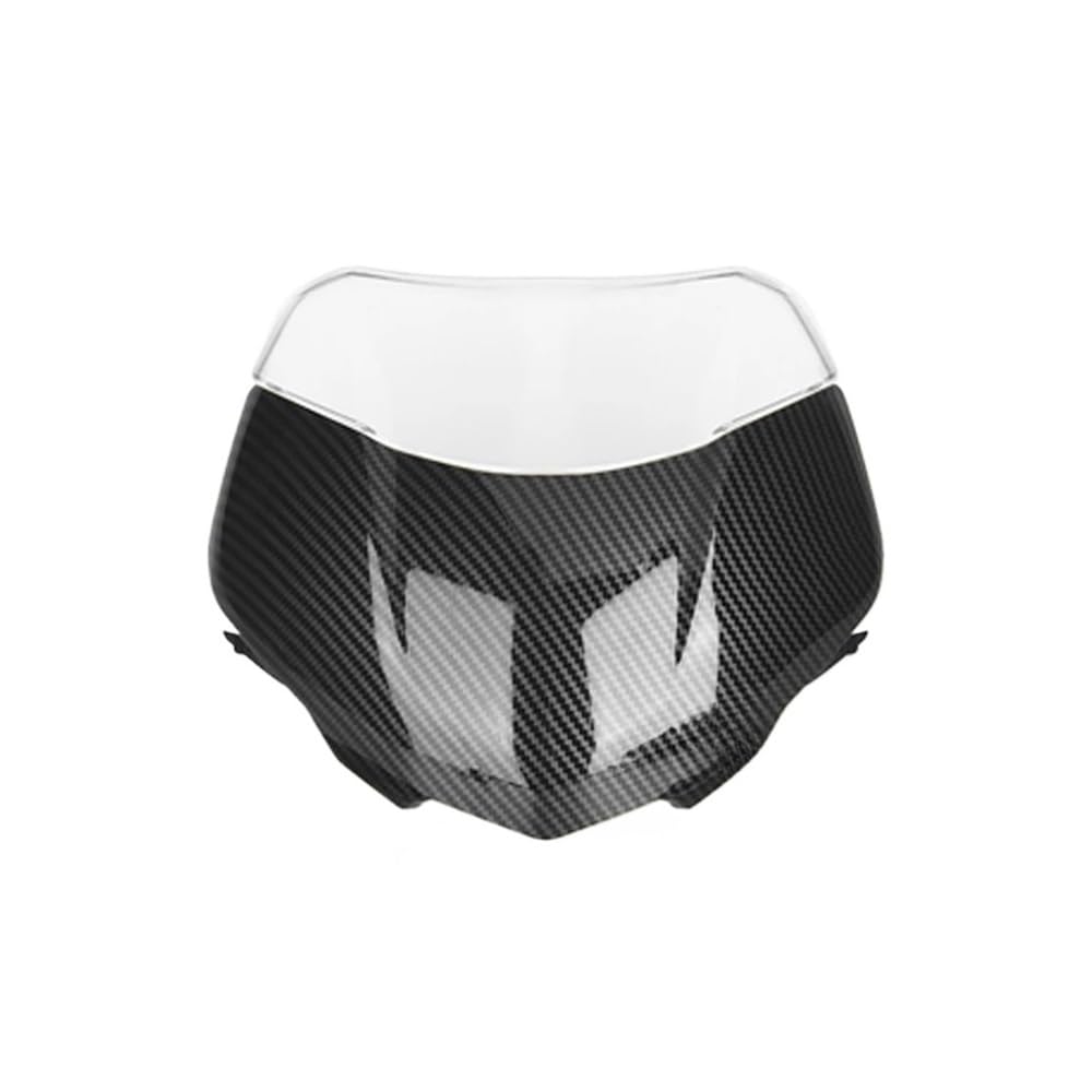 Windschutzscheibe Windabweiser Für Street Für Triple 765RS 765 RS Für Moto2 2023 Motorrad Frontscheibe Windschutz Wind Bildschirm Schild Spoiler Deflektor(Carbon Fibre Set) von WENDMY