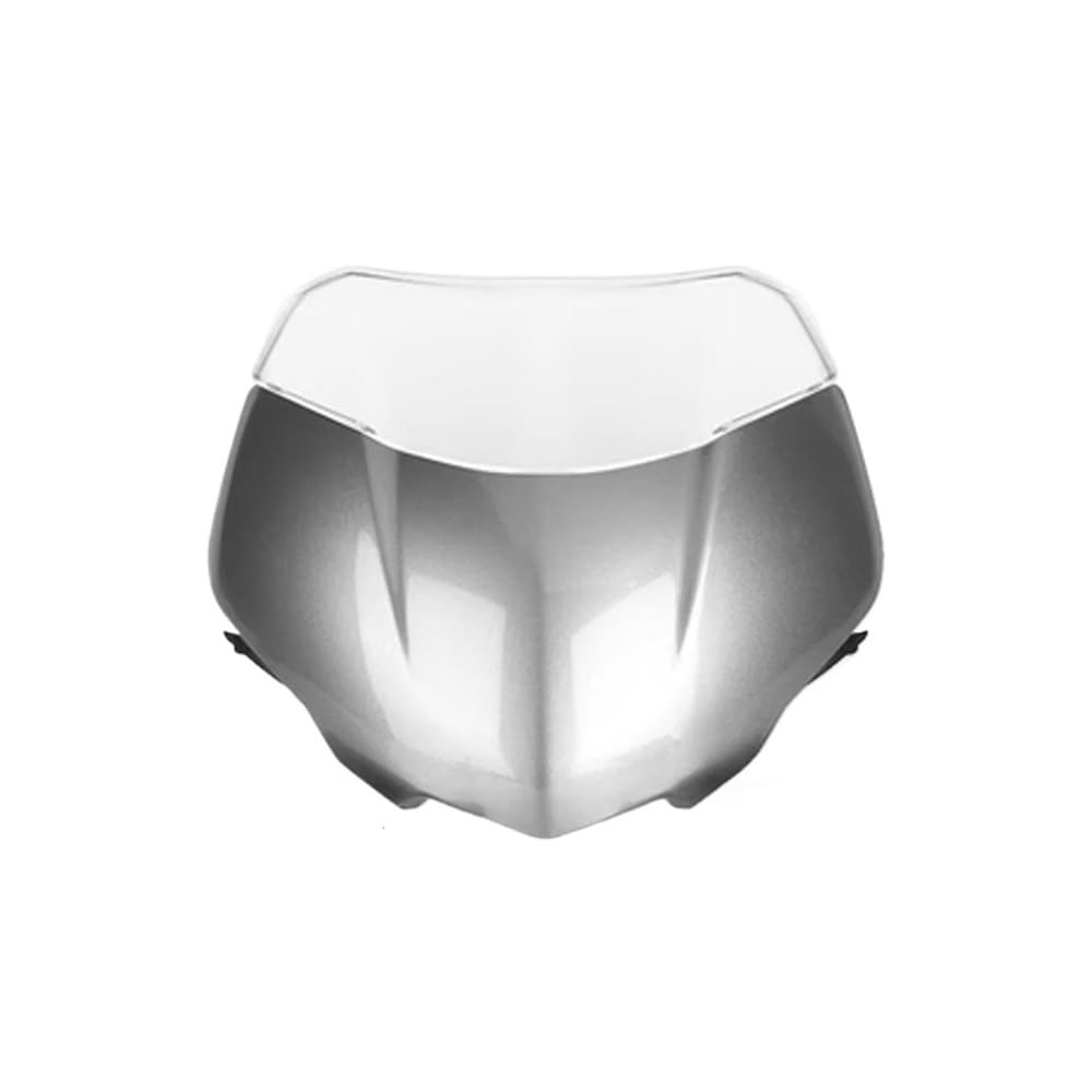 Windschutzscheibe Windabweiser Für Street Für Triple 765RS 765 RS Für Moto2 2023 Motorrad Frontscheibe Windschutz Wind Bildschirm Schild Spoiler Deflektor(Pearl Grey Glow Set) von WENDMY