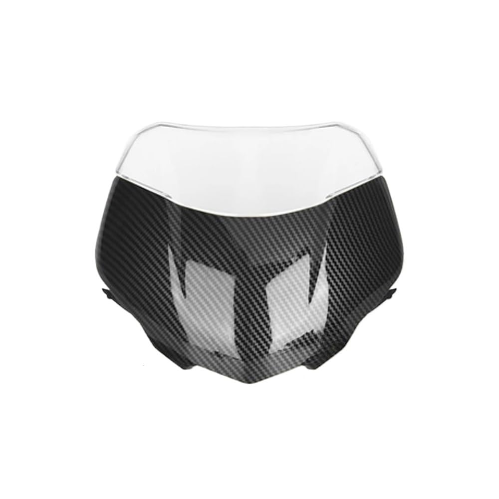 Windschutzscheibe Windabweiser Für Street Triple 765RS Moto2 2023 Motorrad Frontscheibe Windschutzscheibe Visier Windschutz Schild Spoiler Deflektor(Carbon Fibre Set) von WENDMY