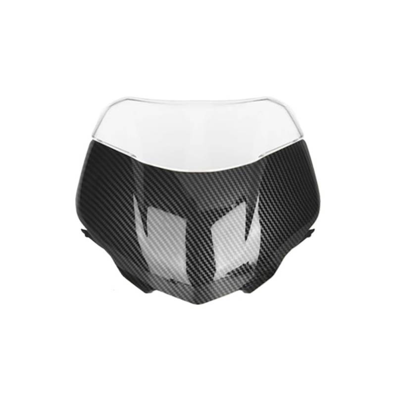 Windschutzscheibe Windabweiser Für Street Triple 765RS Moto2 2023 Motorrad Frontscheibe Windschutzscheibe Visier Windschutz Schild Spoiler Deflektor(Carbon Fibre Set) von WENDMY
