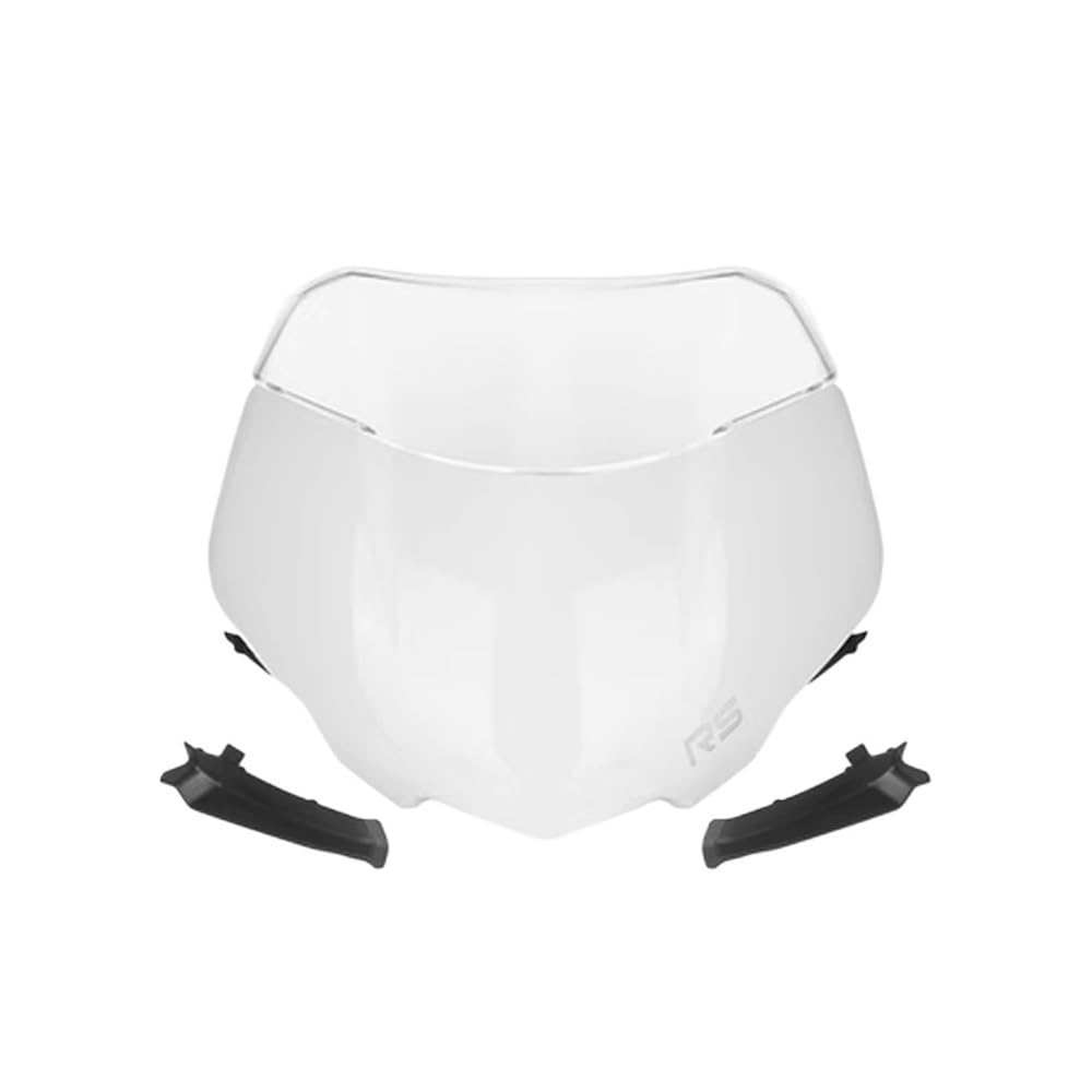 Windschutzscheibe Windabweiser Für Triple 765RS 765 RS 2023 Motorrad Windschutzscheibe Windschutzscheibe Visier Spoiler Deflektor Motorrad Windschutzscheibe Motorrad(Bright White Set) von WENDMY
